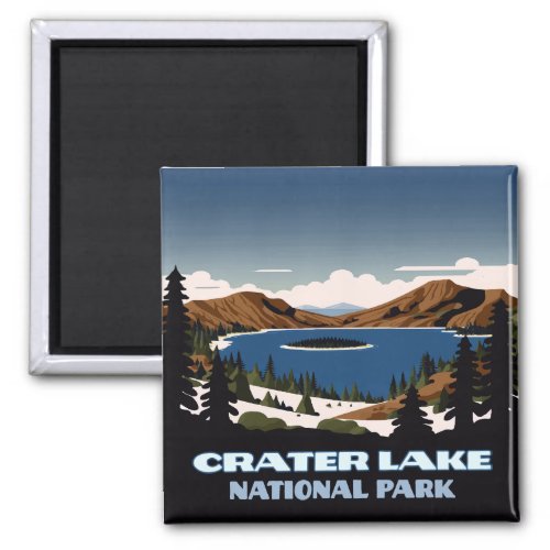 Crater Lake National Park Oregon Snow Magnet