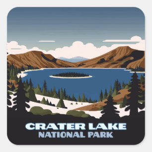 Crater Lake National Park Oregon  Square Sticker