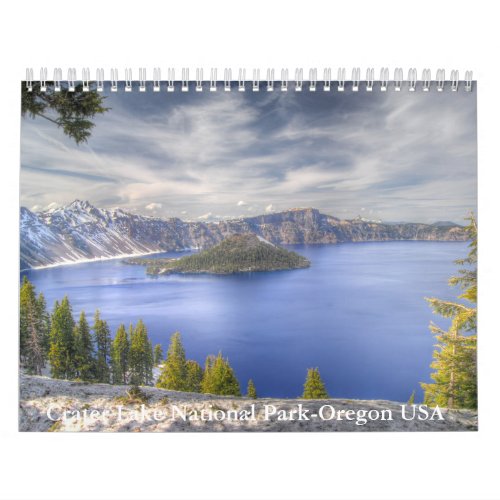 Crater Lake National Park Oregon USA Calendar