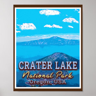 CRATER LAKE NATIONAL PARK - OREGON USA POSTER