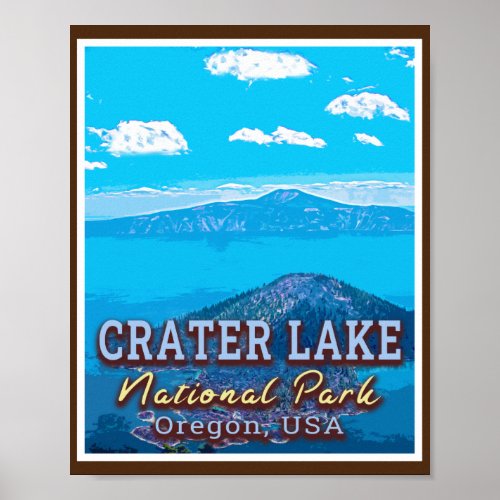 CRATER LAKE NATIONAL PARK _ OREGON USA POSTER