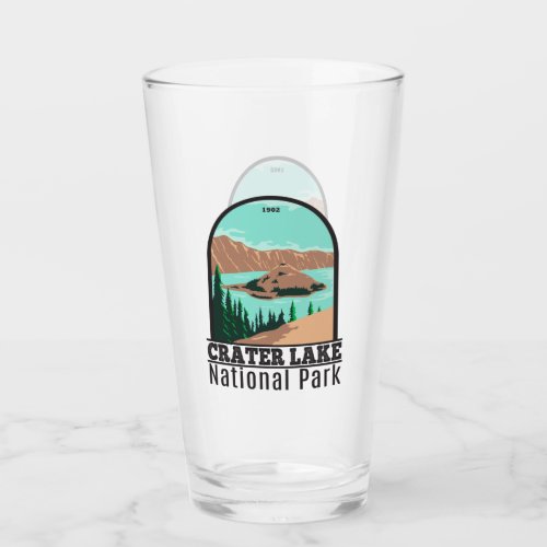 Crater Lake National Park Oregon Vintage Glass