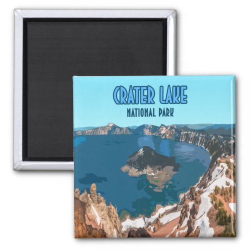 Crater Lake National Park Oregon Vintage Magnet