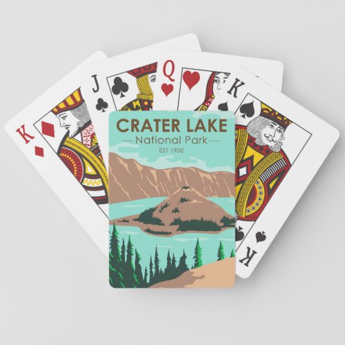  Crater Lake National Park Oregon Vintage  Poker Cards