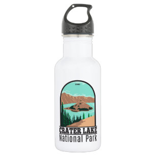 Crater Lake National Park Oregon Vintage Stainless Steel Water Bottle