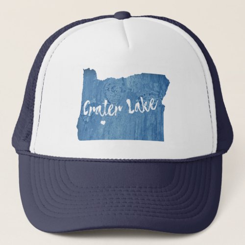 Crater Lake National Park Oregon Wood Grain Trucker Hat