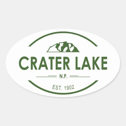 Crater Lake National Park Oval Sticker