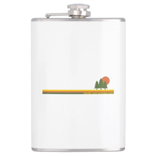 Crater Lake National Park Pine Trees Sun Flask