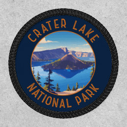 Crater Lake National Park Retro Distressed Circle Patch