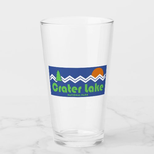 Crater Lake National Park Retro Glass