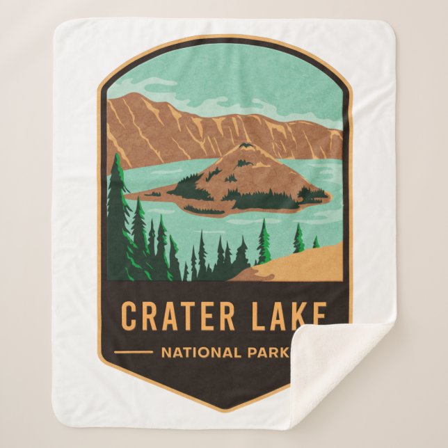 Crater Lake National Park Sherpa Blanket (Front)