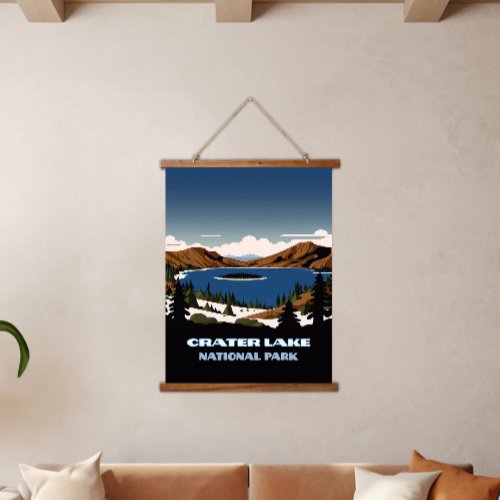 Crater Lake National Park Snow Hanging Tapestry
