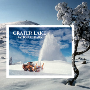 Crater Lake National Park Snowplow Plowing Snow Postcard