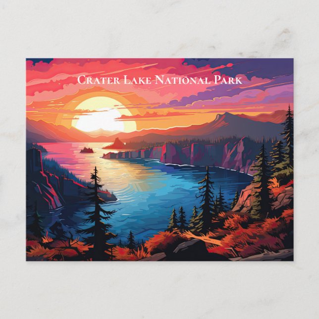 Crater Lake National Park Souvenir Travel  Postcard (Front)
