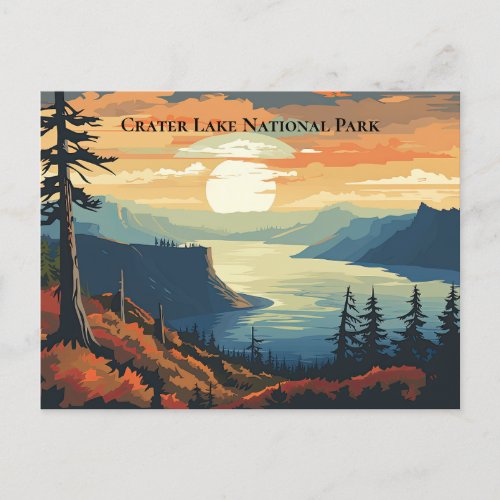 Crater Lake National Park Souvenir Travel  Postcard