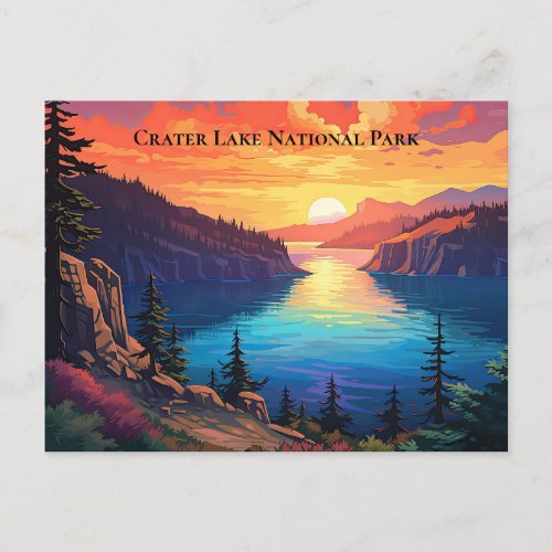 Crater Lake National Park Souvenir Travel  Postcard