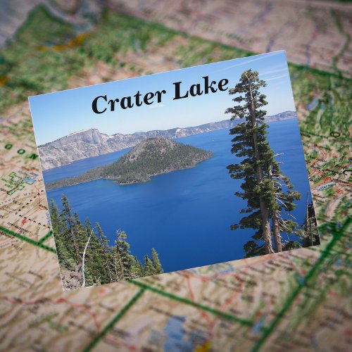 Crater Lake National Park Travel Photo Postcard