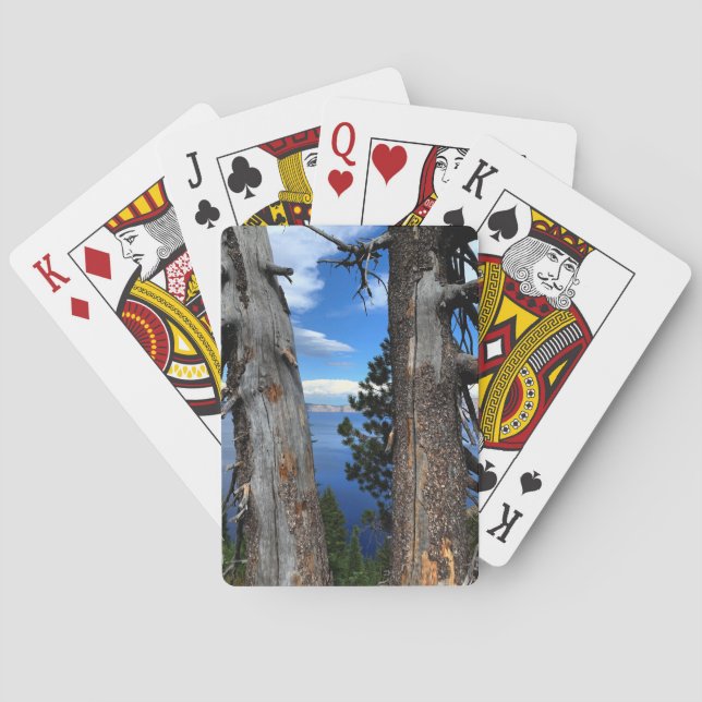 Crater Lake National Park Trees Poker Cards (Back)