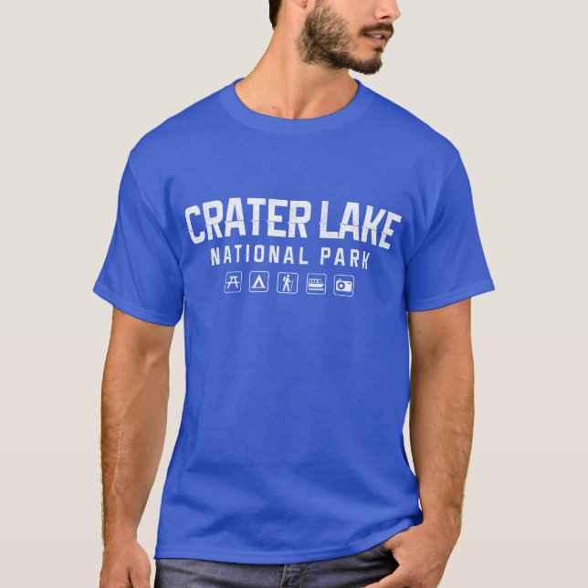 Crater Lake National Park Tshirt (dark) (Front)
