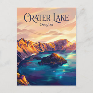 Crater Lake National Park USA Postcard