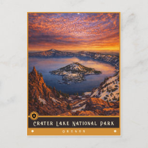 Crater Lake National Park Vintage Postcard