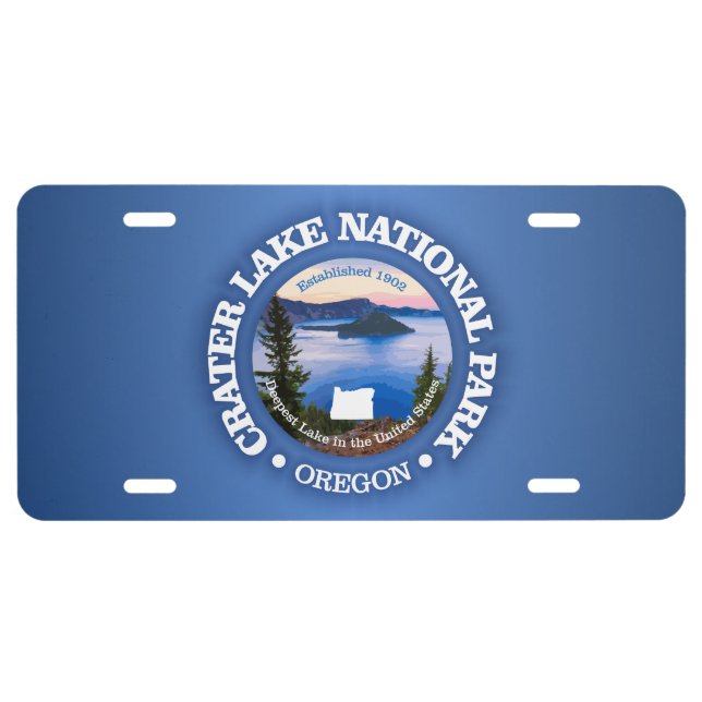 Crater Lake NP (rd)2 License Plate (Front)