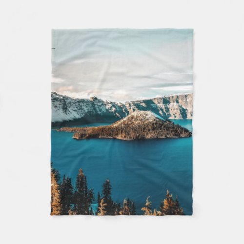 Crater Lake of Southern Oregon  Fleece Blanket