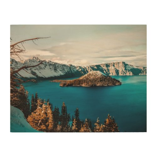 Crater Lake of Southern Oregon  Wood Wall Art