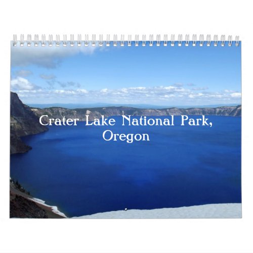 Crater Lake Oregon Calendar