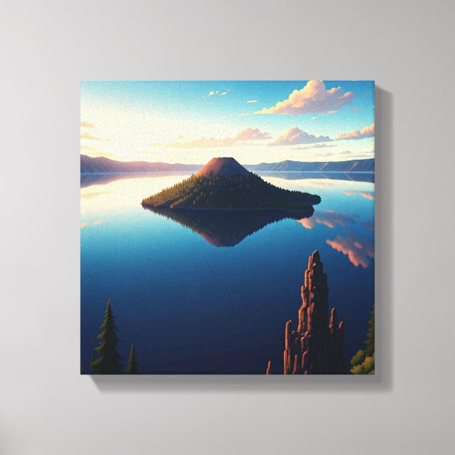 Crater Lake Oregon Canvas Print (Front)