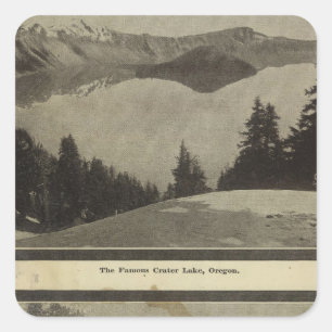 Crater Lake Oregon Orchard scene Square Sticker
