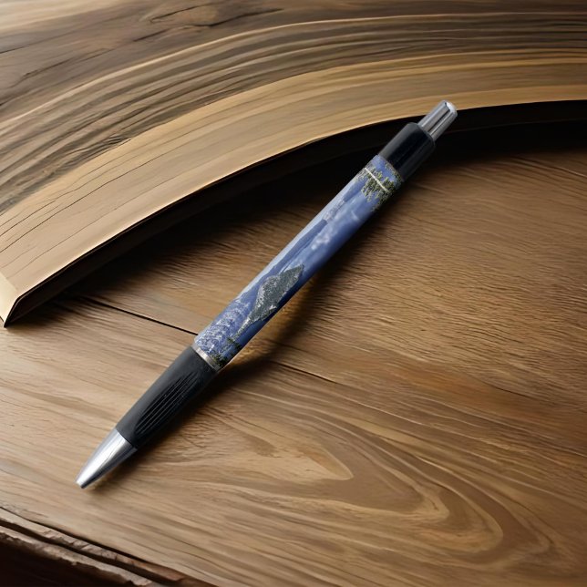 Crater Lake Oregon Panorama Photo Blue Landscape Pen (Blue Crater Lake Oregon Panorama Photo Pen Scenic Landscape Photography Stunning Oregon Nature)