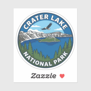 Crater Lake Oregon Retro National Park Sticker