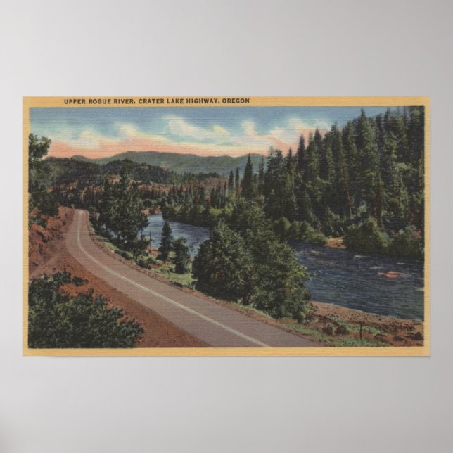 Crater Lake, Oregon - Upper Rogue Poster (Front)