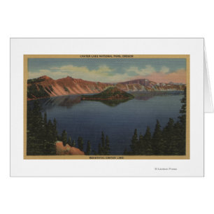Crater Lake, Oregon - Wizard Island View #2 Cards