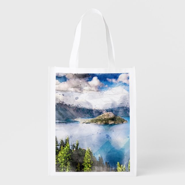 Crater Lake Reusable Grocery Bag (Front)