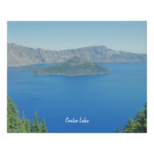 Crater Lake Scenic Photo Faux Wrapped Canvas Print