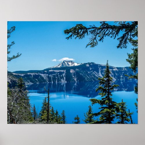 Crater Lake Views  Clear Deep Blue Waters Poster