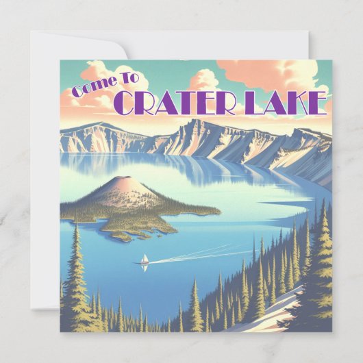 Crater Lake Vintage Poster (Back)