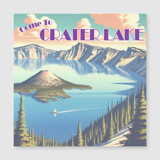 Crater Lake Vintage Poster (Front)