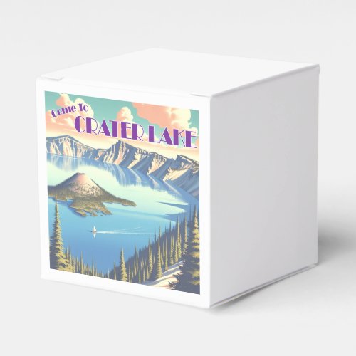 Crater Lake Vintage Poster Favor Boxes