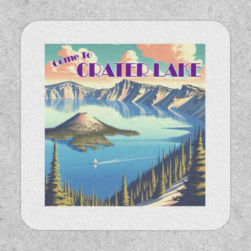 Crater Lake Vintage Poster Patch