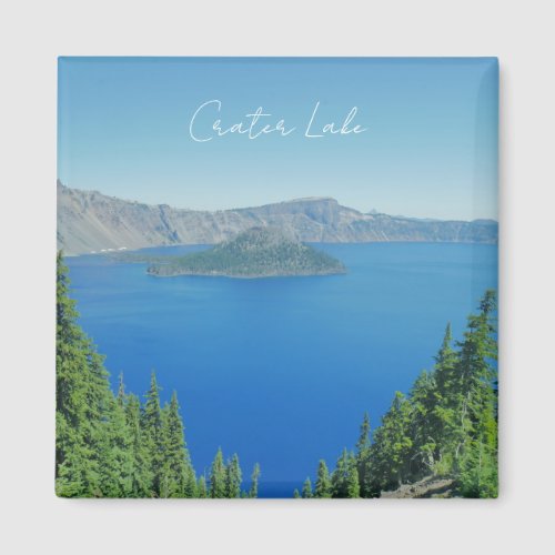 Crater Lake Wizard Island Scenic Photography Magnet