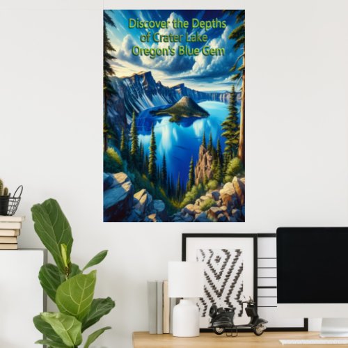 Crater Lakes Serene Morning Poster