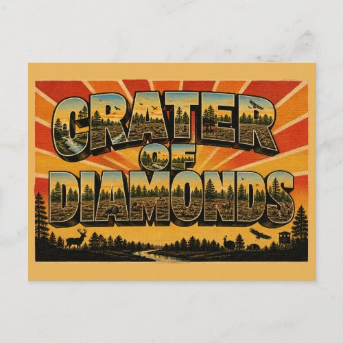 Crater of Diamonds Arkansas Volcanic Field Art Postcard