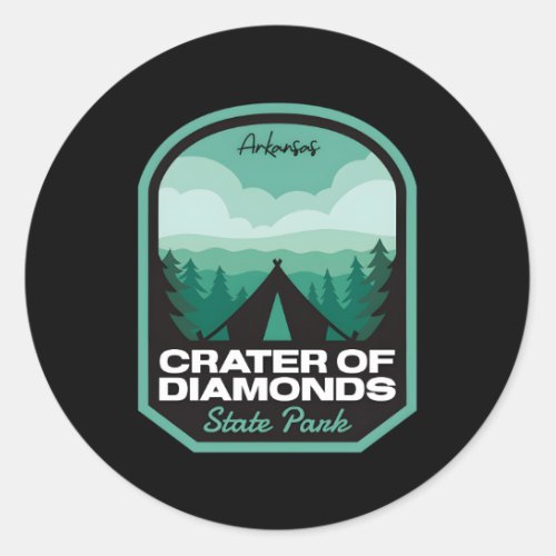 Crater Of Diamonds State Park Ar Camg Classic Round Sticker