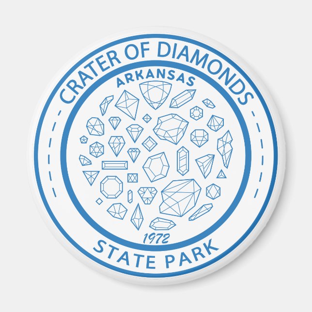 Crater of Diamonds State Park Arkansas Badge Magnet (Front)