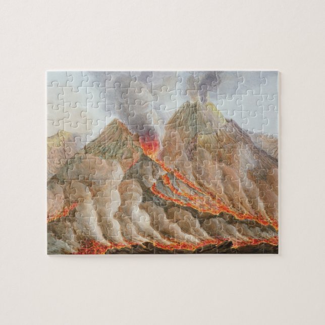 Crater of Mount Vesuvius from an original drawing Jigsaw Puzzle (Horizontal)
