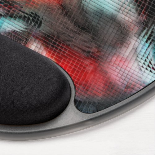 Crater_style stains in rustic square mosaic effect gel mouse pad