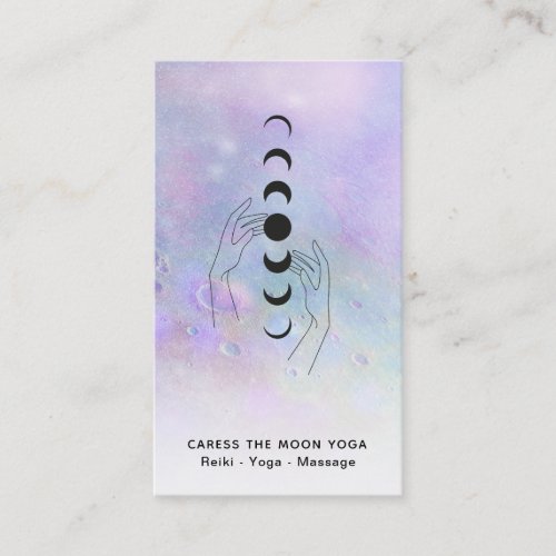  Craters of Moon Phases  Healing Hands Business Card